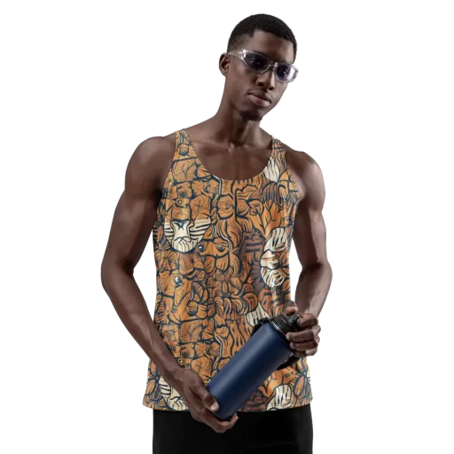 Terracotta Menagerie on a Men's Tank Top