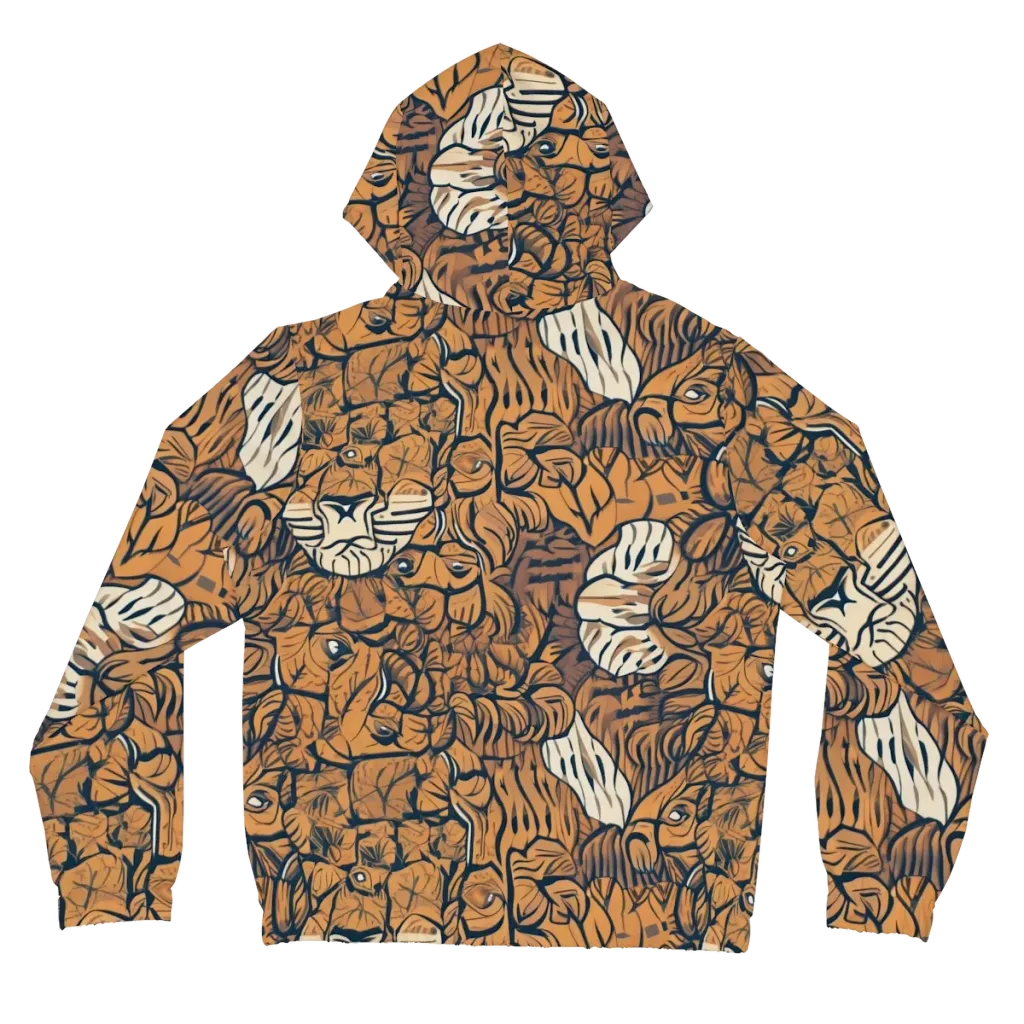 Terracotta Menagerie on Women's Full-Zip Hoodie — Back