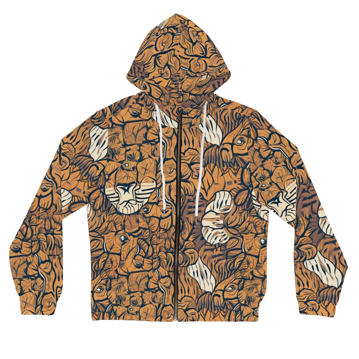 Terracotta Menagerie on Women's Full-Zip Hoodie — Front