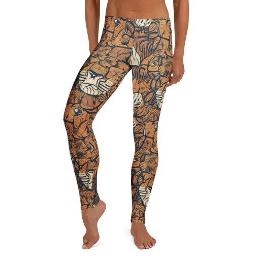 Terracotta Menagerie on a Leggings