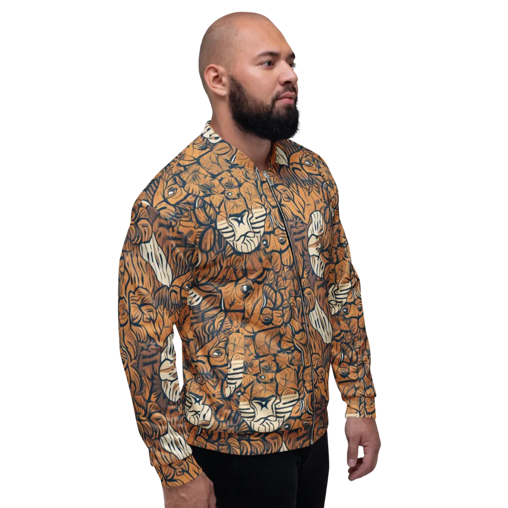 Terracotta Menagerie on Bomber Jacket — Right