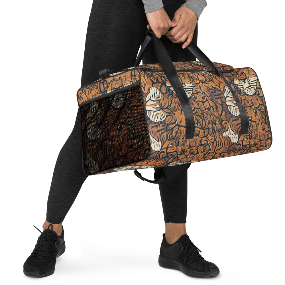 Terracotta Menagerie on Duffle Bag — Right Front