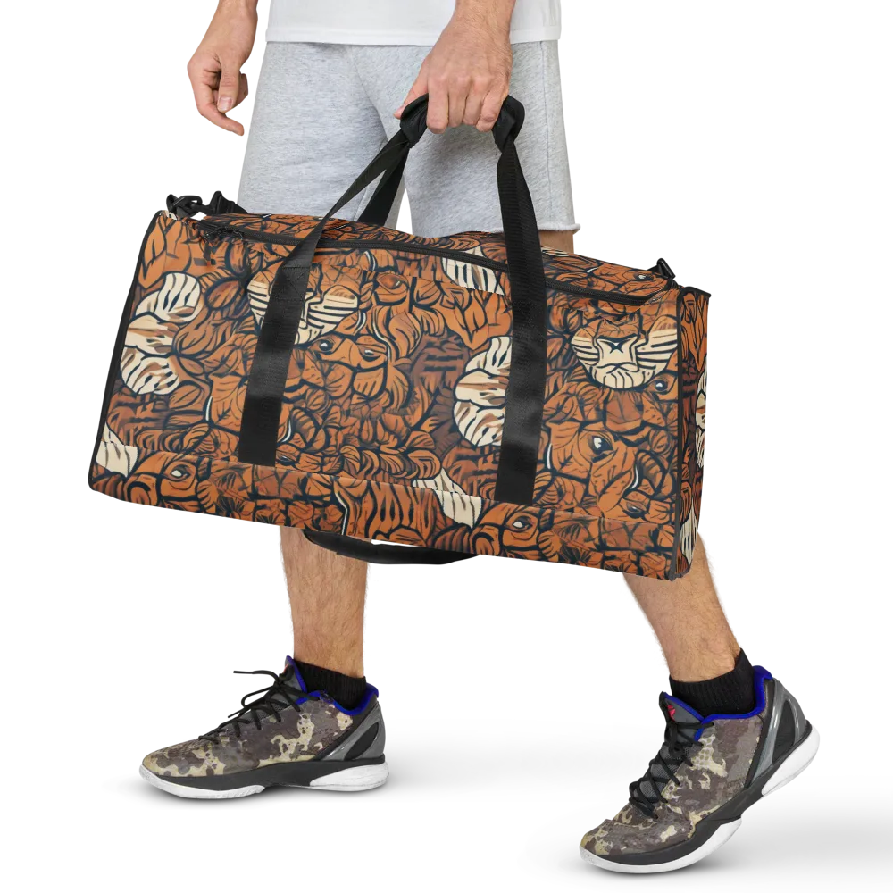 Terracotta Menagerie on Duffle Bag — Front