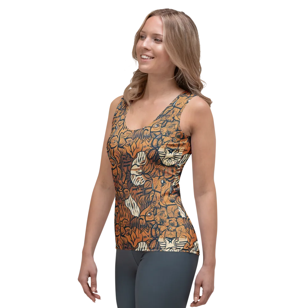 Terracotta Menagerie on Women's Tank Top — Left Front