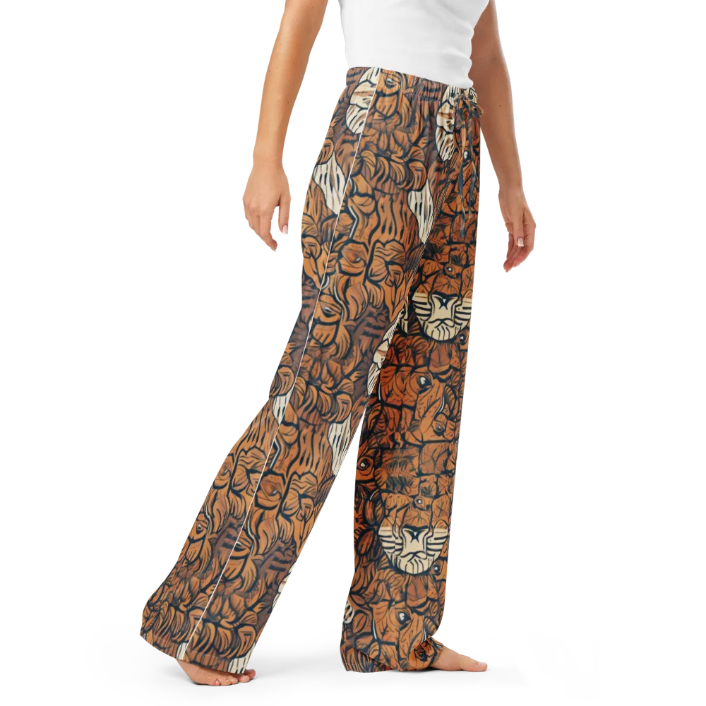 Terracotta Menagerie on Women's Pajama Pants — Right Front