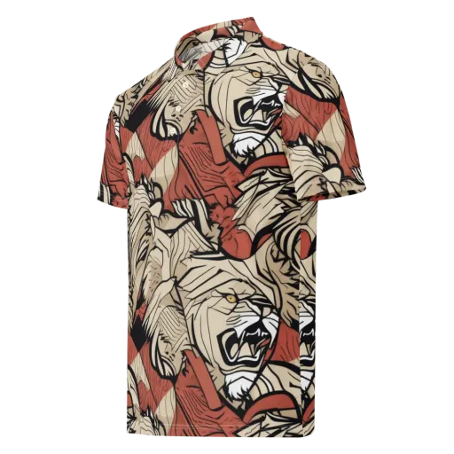 Lion’s Frequency on a Men's Slim Fit Polo Shirt