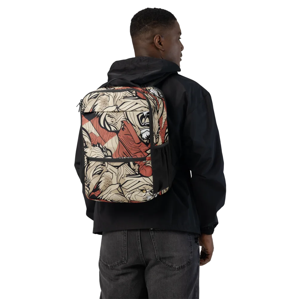 Lion’s Frequency on Utility Backpack — Back