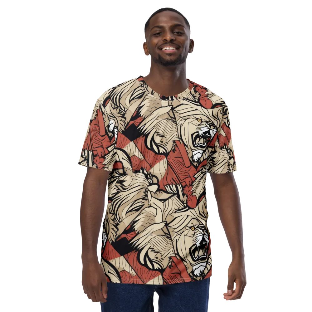 Lion’s Frequency on Men's Crew Neck T-Shirt — Front