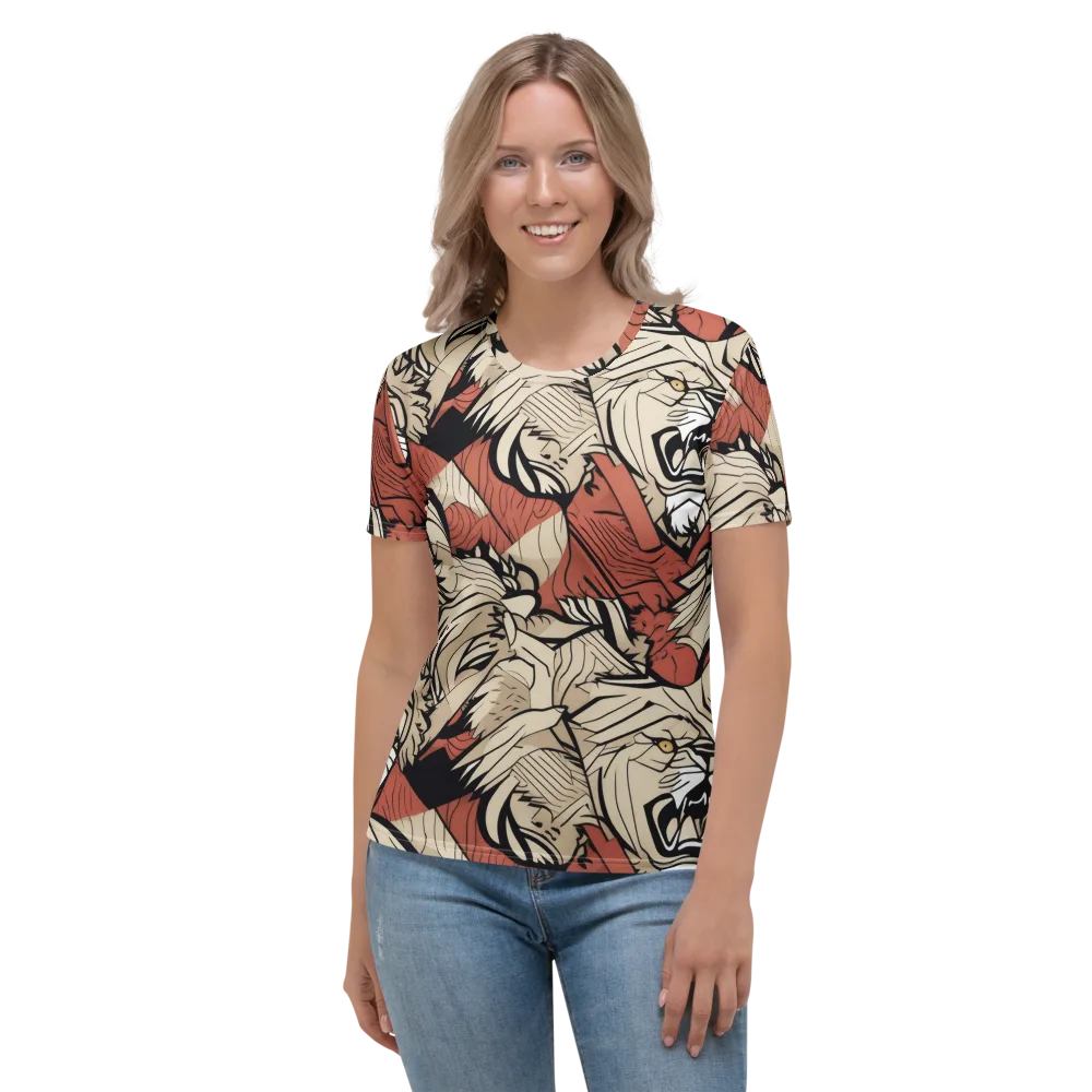 Lion’s Frequency on Women's Crew Neck T-Shirt — Front