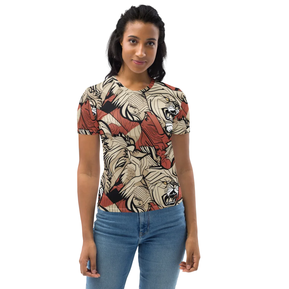 Lion’s Frequency on Women's Crew Neck T-Shirt — Front