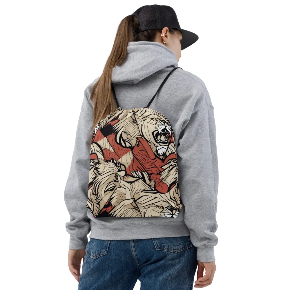Lion’s Frequency on Drawstring Bag — Front