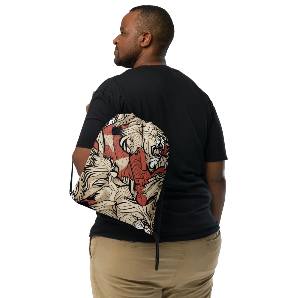 Lion’s Frequency on Drawstring Bag — Front