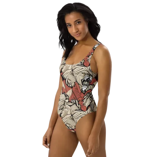 Lion’s Frequency on a One-Piece Swimsuit