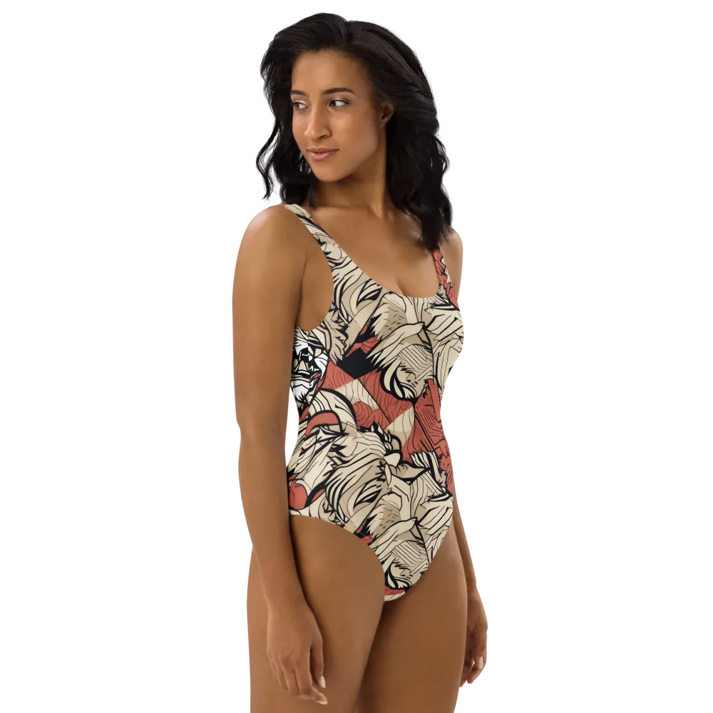 Lion’s Frequency on One-Piece Swimsuit — Right