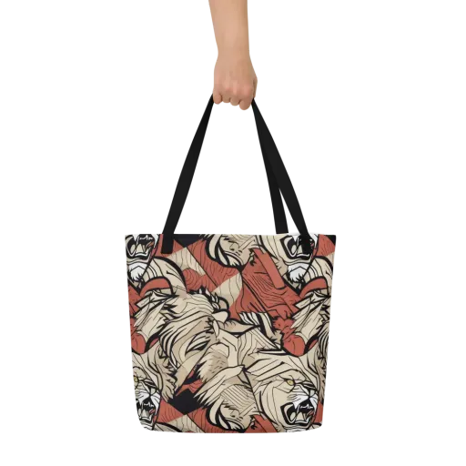 Lion’s Frequency on a Large Tote Bag W/ Pocket