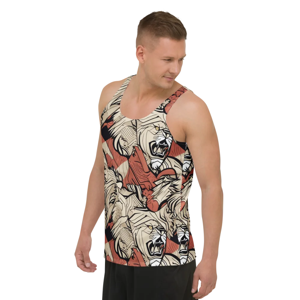 Lion’s Frequency on Men's Tank Top — Left Front