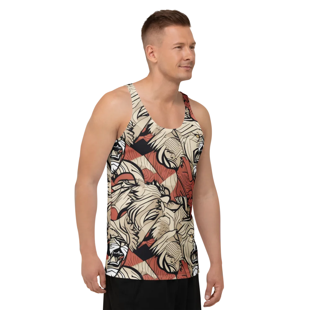Lion’s Frequency on Men's Tank Top — Right Front
