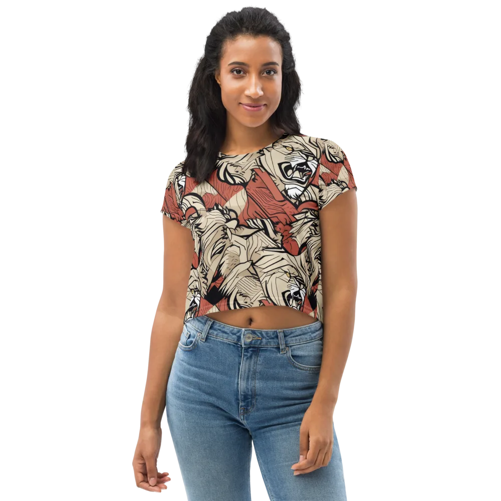 Lion’s Frequency on Crop Tee — Front