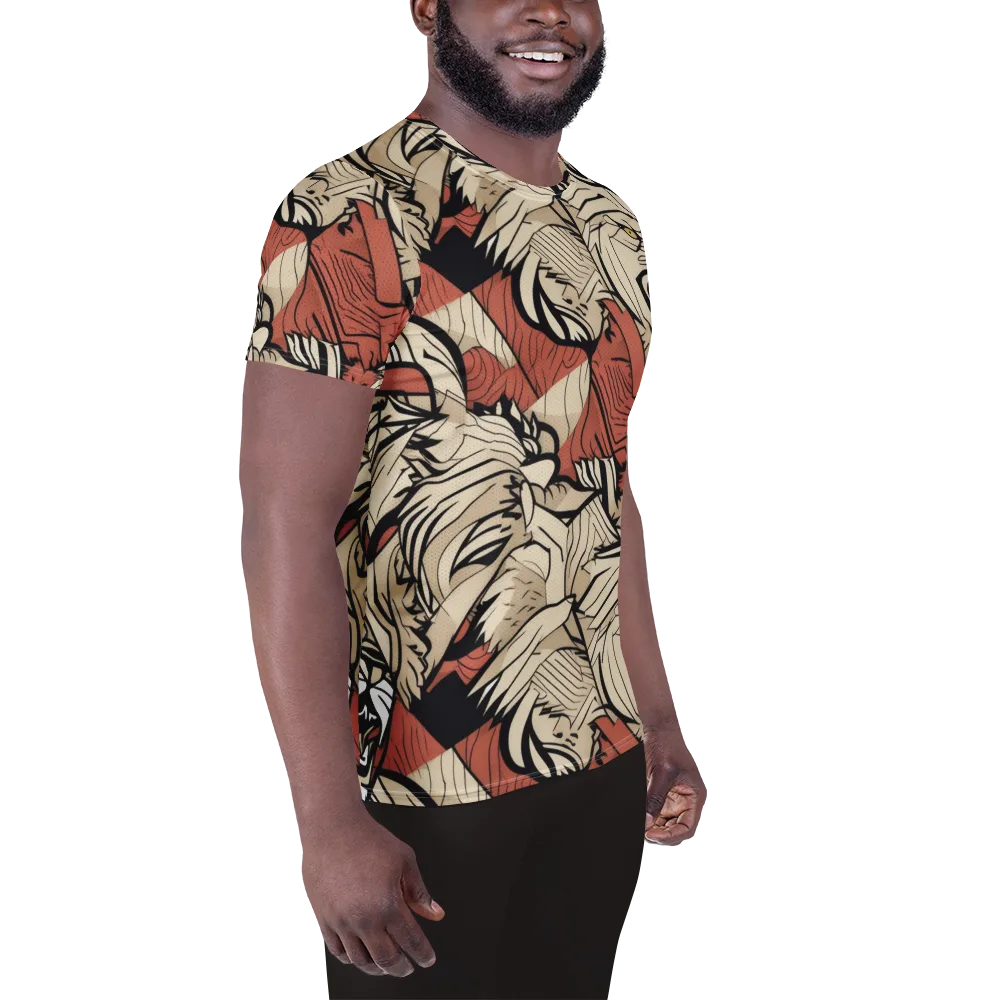 Lion’s Frequency on Men's Athletic T-Shirt — Right