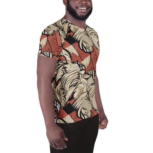 Lion’s Frequency on a Men's Athletic T-Shirt
