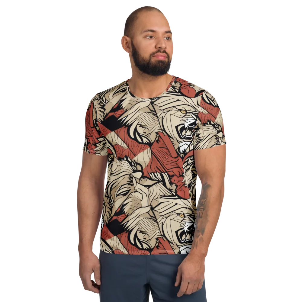 Lion’s Frequency on Men's Athletic T-Shirt — Front
