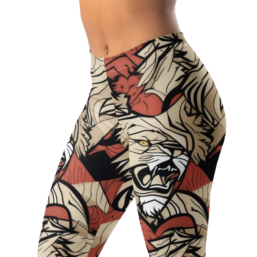 Lion’s Frequency on Leggings — Left Front