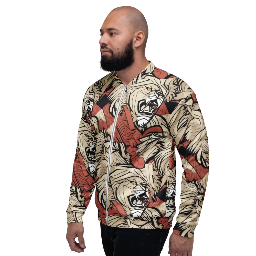 Lion’s Frequency on Bomber Jacket — Left
