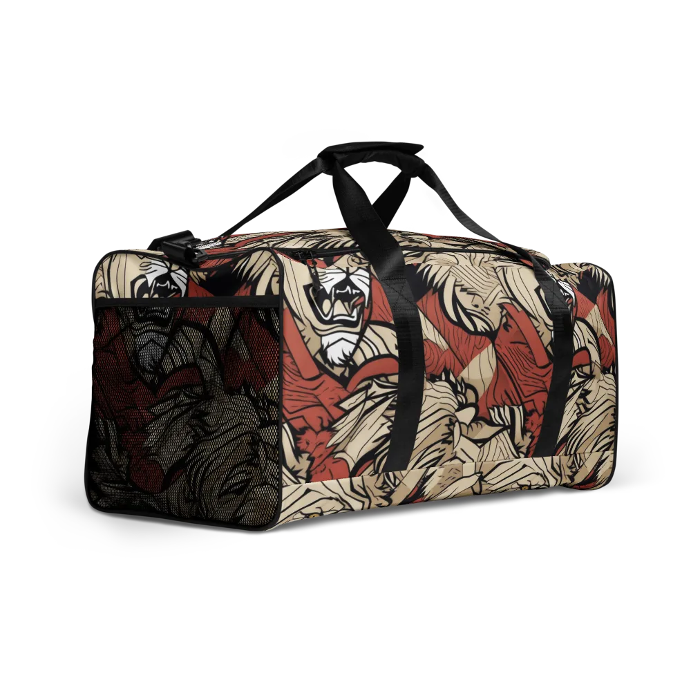 Lion’s Frequency on Duffle Bag — Right Front