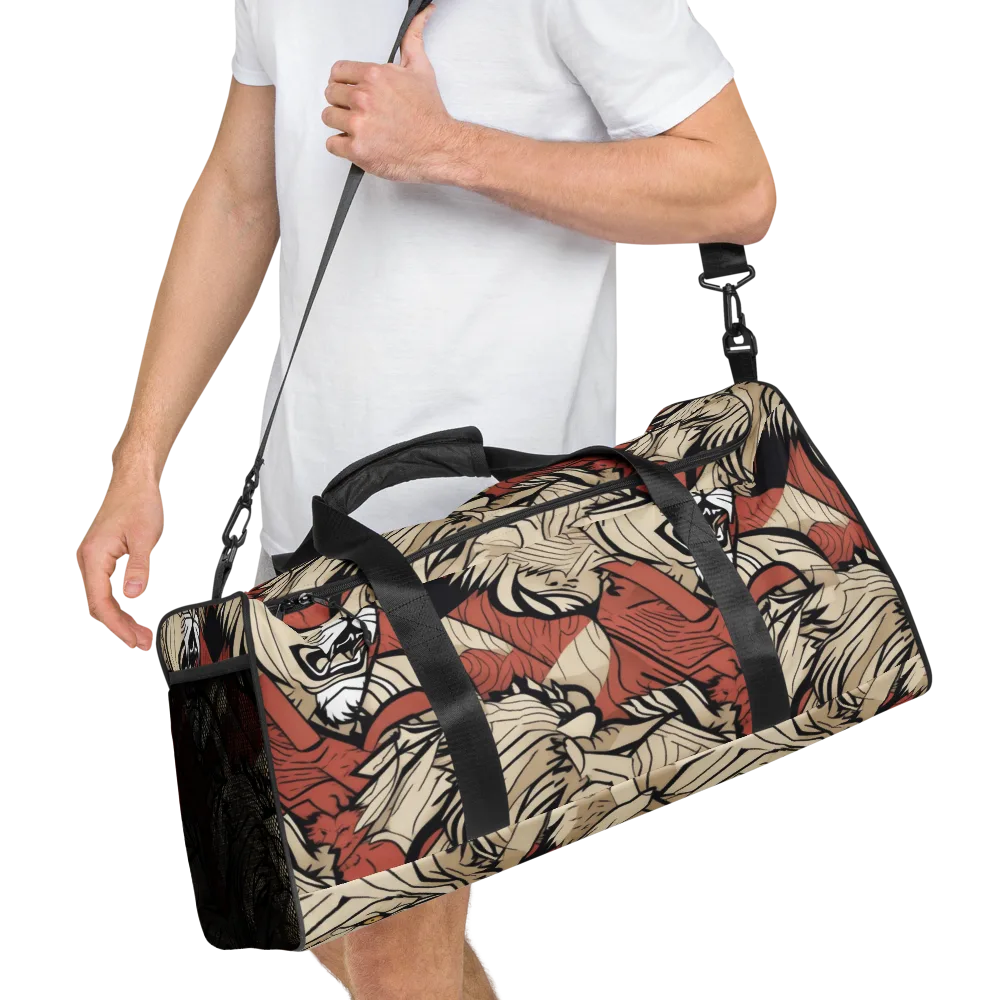 Lion’s Frequency on Duffle Bag — Right Front