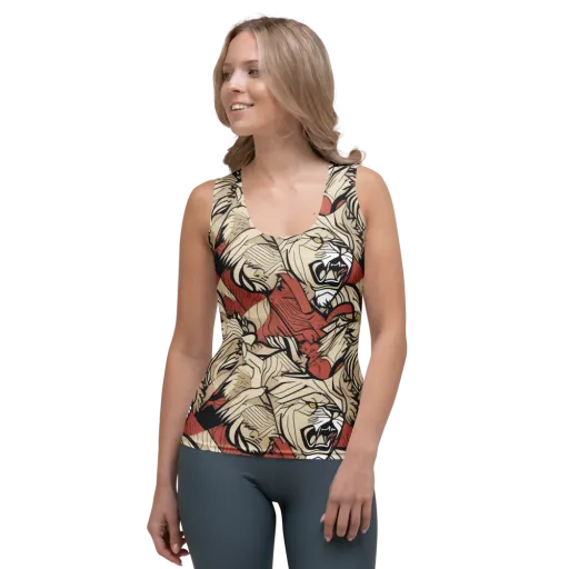 Lion’s Frequency on a Women's Tank Top