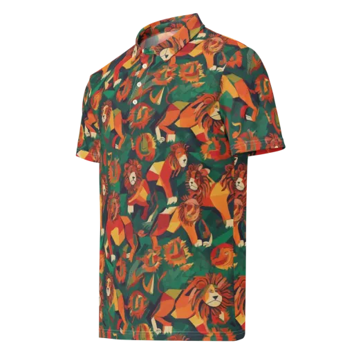 Lionheart Parade on a Men's Slim Fit Polo Shirt