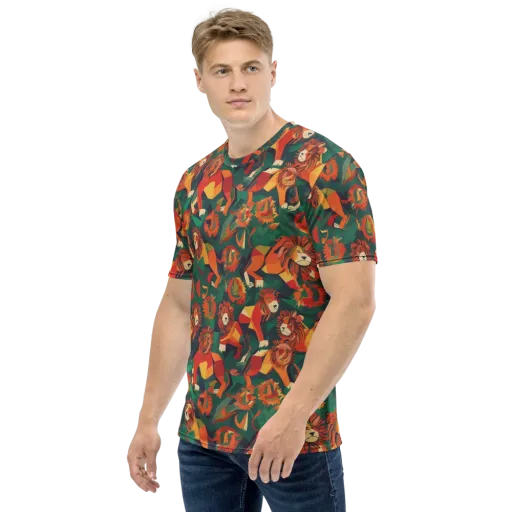 Lionheart Parade on a Men's Crew Neck T-Shirt