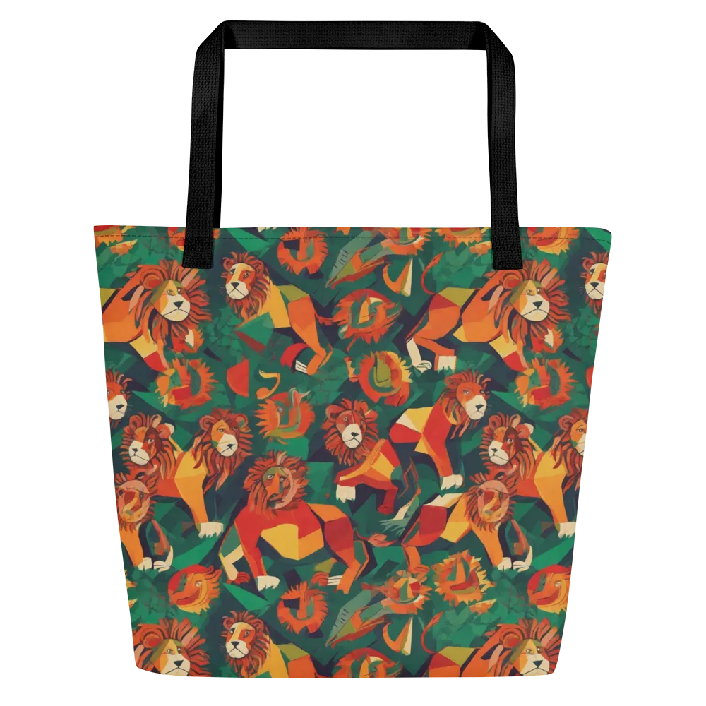 Lionheart Parade on Large Tote Bag W/ Pocket — Front