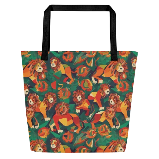Lionheart Parade on a Large Tote Bag W/ Pocket
