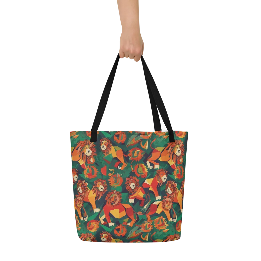 Lionheart Parade on Large Tote Bag W/ Pocket — Front