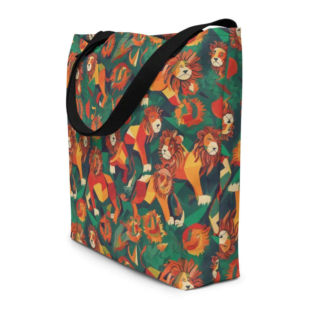 Lionheart Parade on Large Tote Bag W/ Pocket — Front