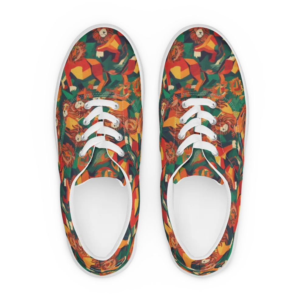 Lionheart Parade on Men's Lace-Up Canvas Shoes — Front