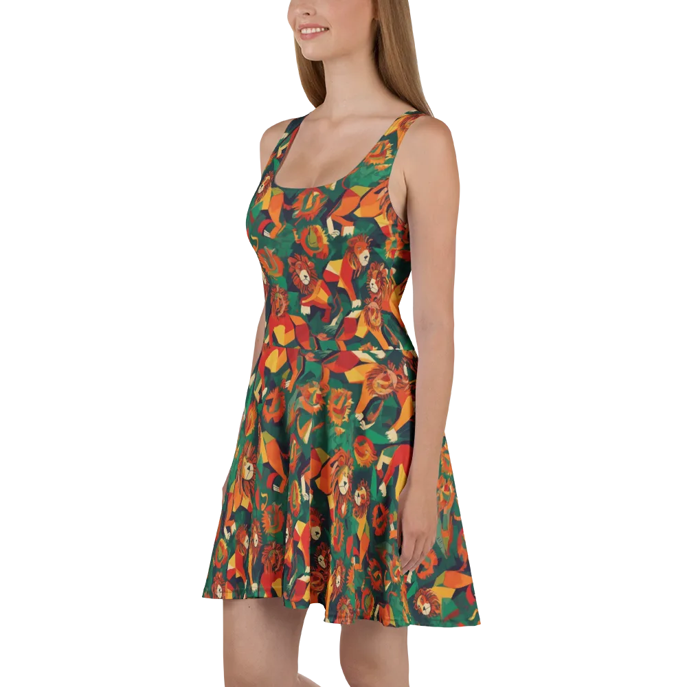 Lionheart Parade on Skater Dress — Left