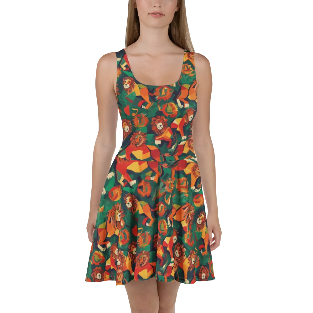 Lionheart Parade on Skater Dress — Front