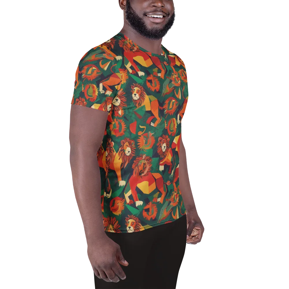 Lionheart Parade on Men's Athletic T-Shirt — Right