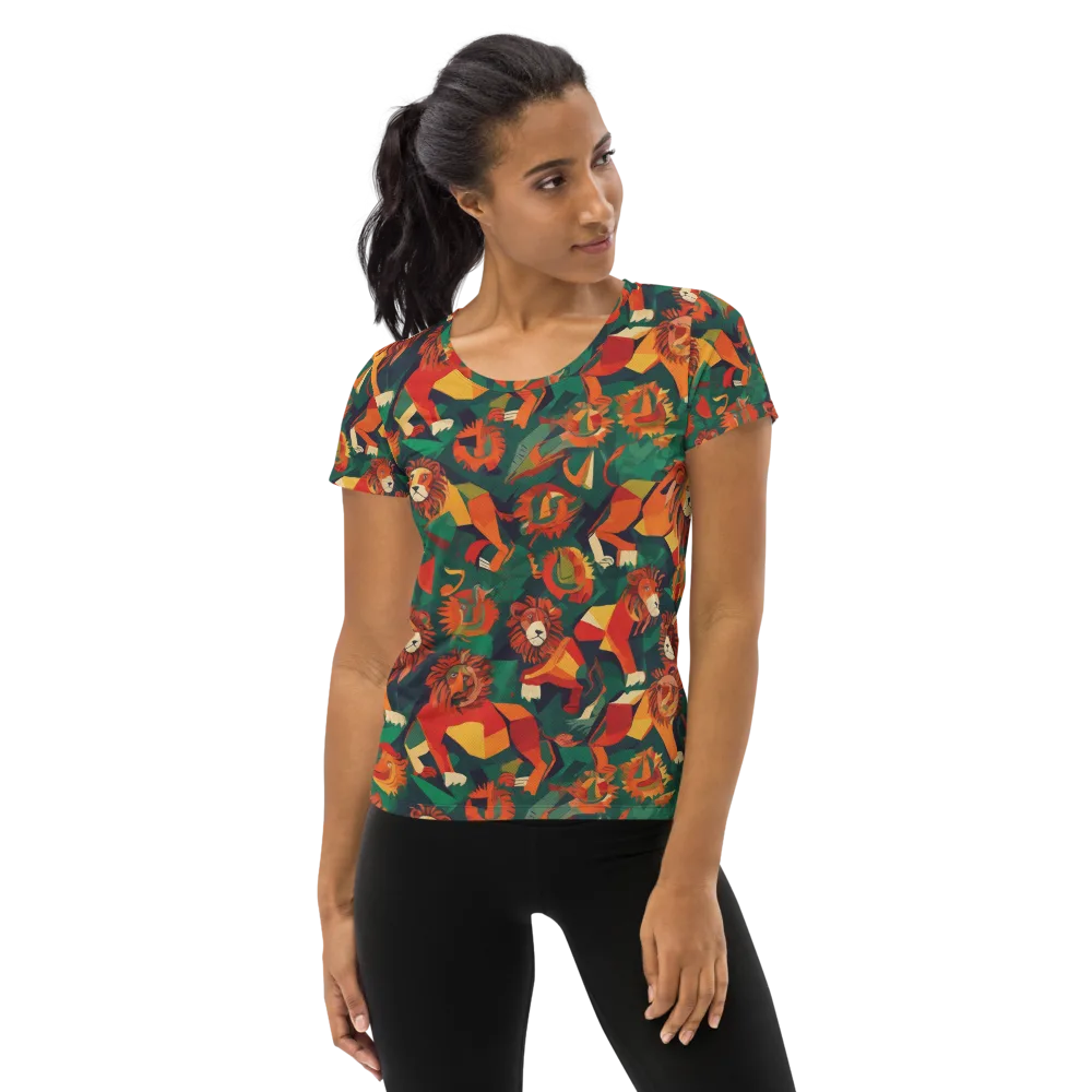 Lionheart Parade on Women's Athletic T-Shirt — Front