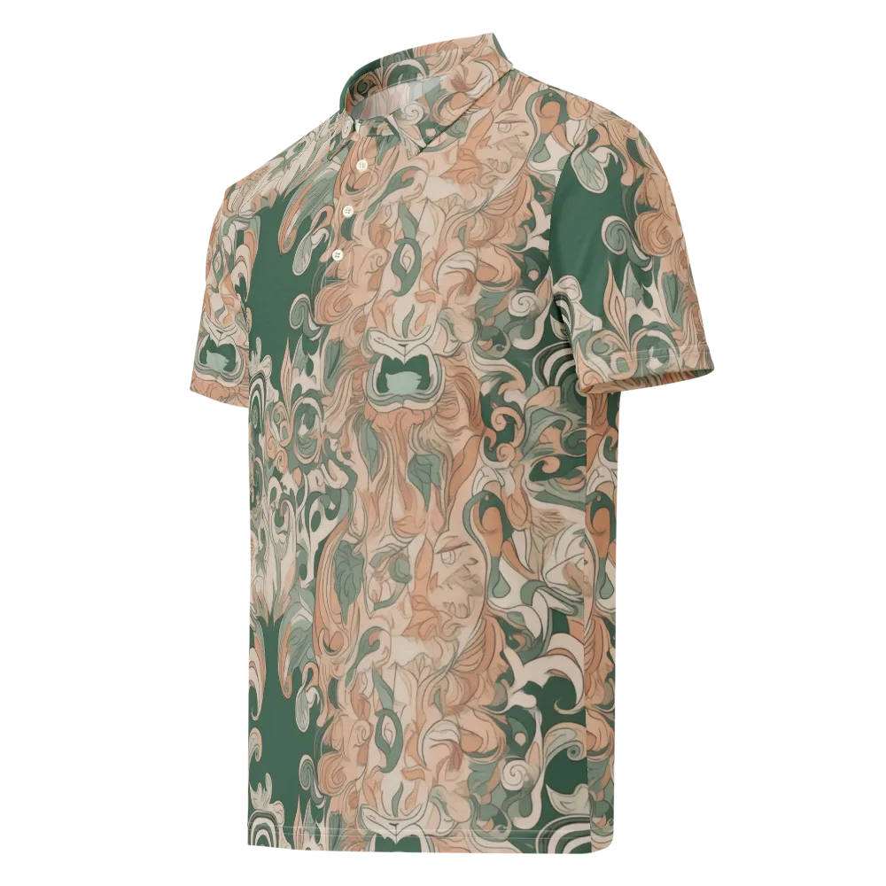 Art Nouveau Reverie on Men's Slim Fit Polo Shirt — Left Front