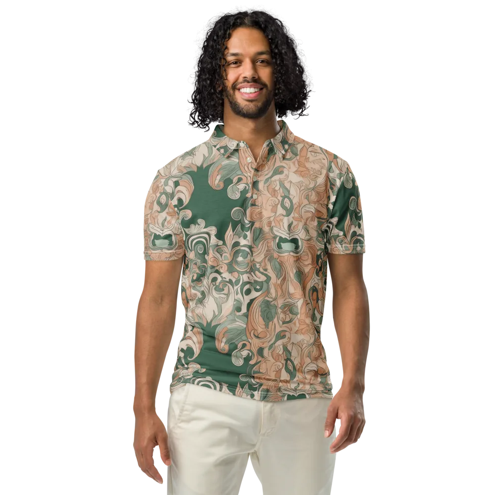 Art Nouveau Reverie on Men's Slim Fit Polo Shirt — Front