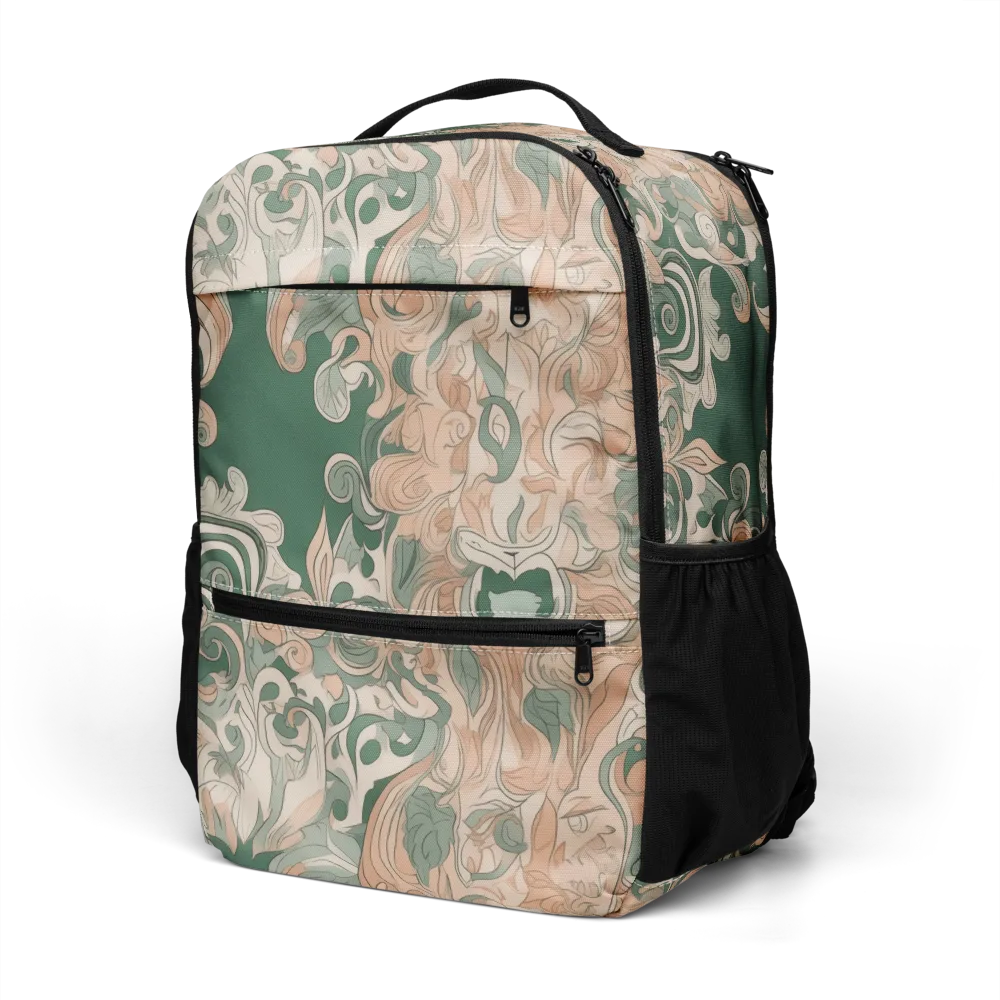 Art Nouveau Reverie on Utility Backpack — Left Front