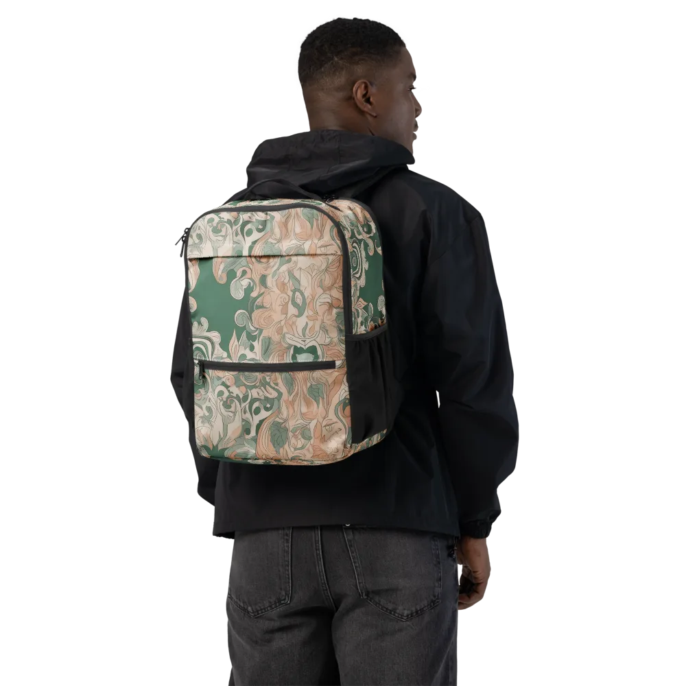 Art Nouveau Reverie on Utility Backpack — Back