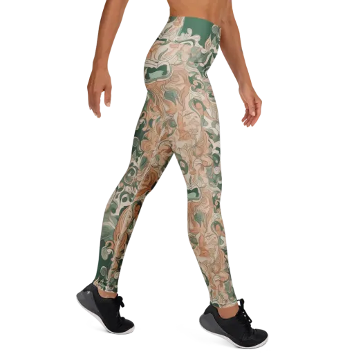 Art Nouveau Reverie on a Yoga Leggings