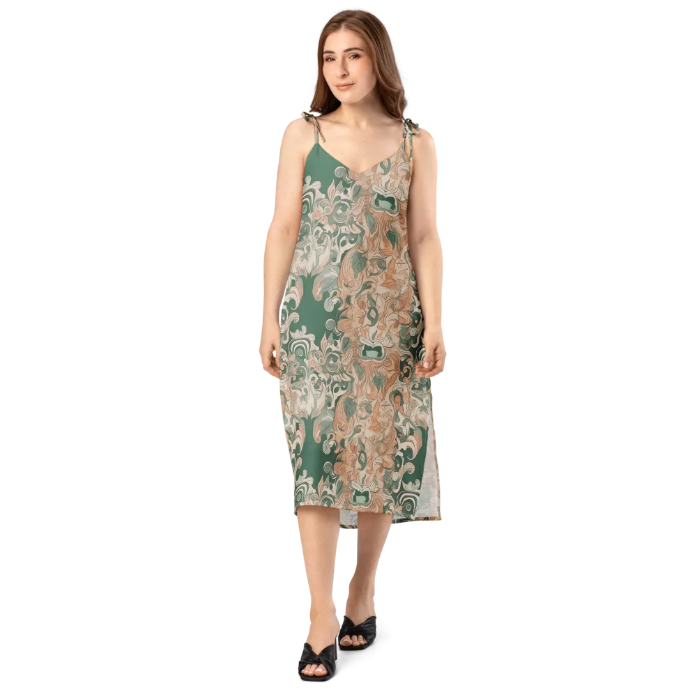 Art Nouveau Reverie on Slip Dress — Front
