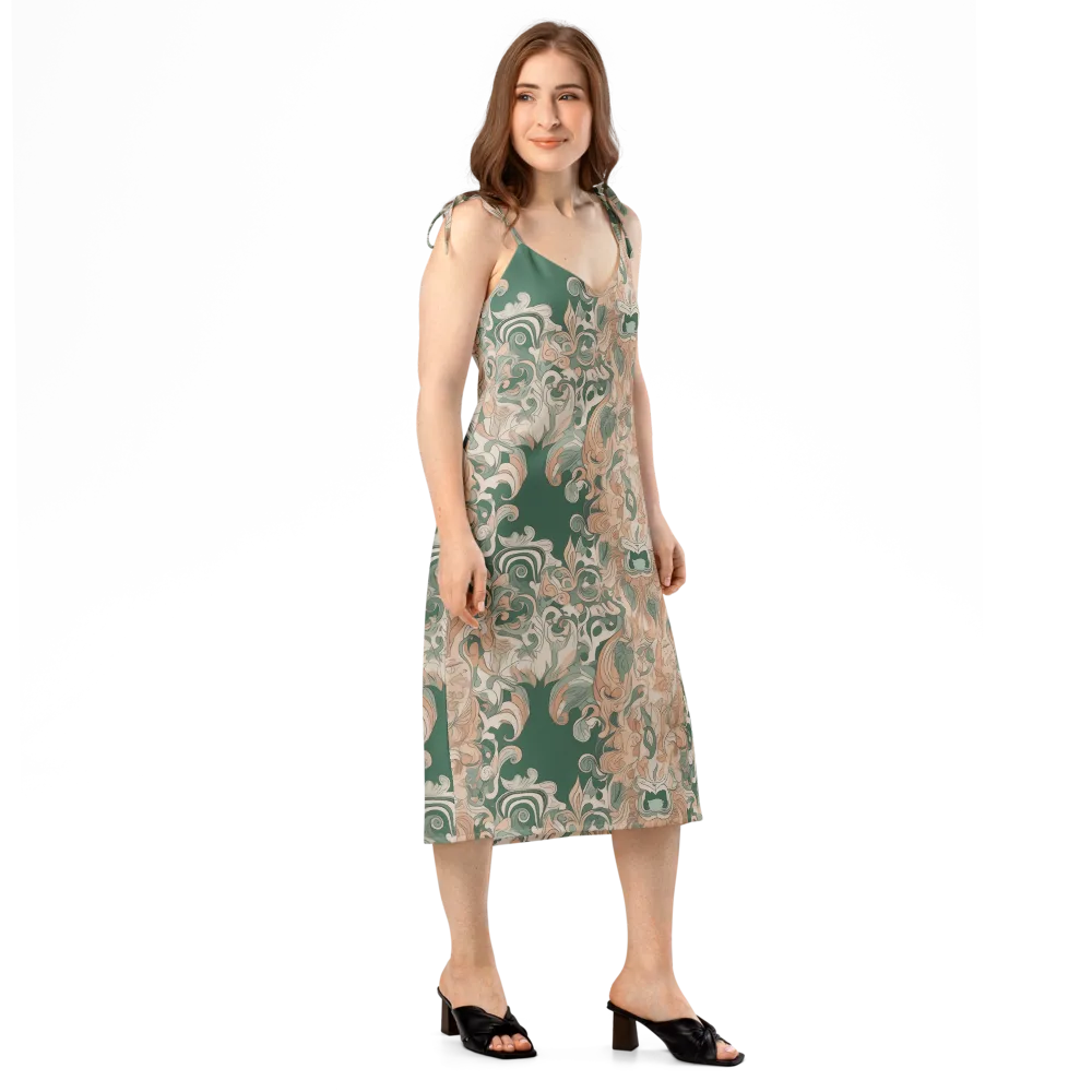 Art Nouveau Reverie on Slip Dress — Right Front