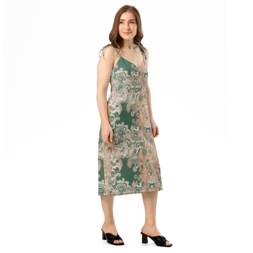 Art Nouveau Reverie on a Slip Dress