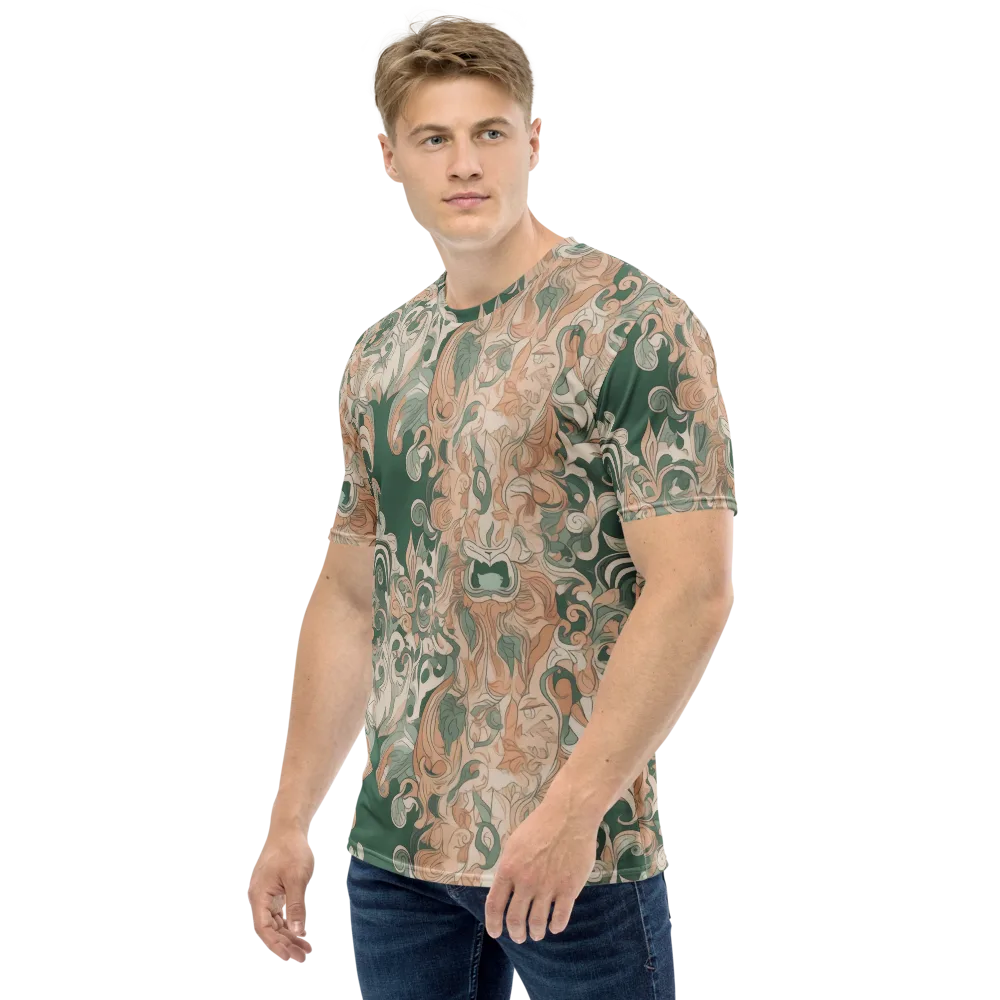 Art Nouveau Reverie on Men's Crew Neck T-Shirt — Left